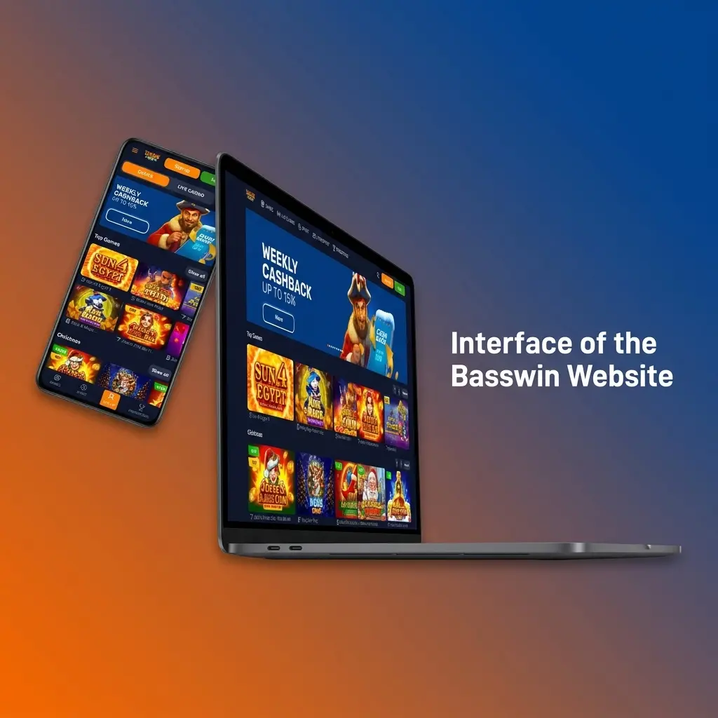 Basswin website interface showing top navigation bar with Sports, Casino, Live Casino, eSports and Promotions sections