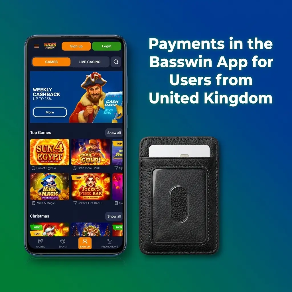 Basswin app payment methods for UK users including Visa, Mastercard, Apple Pay, bank transfer and crypto options